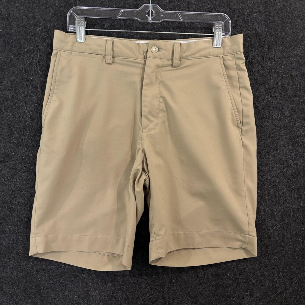 Polo Ralph Lauren Shorts Men's 31 Khaki Microfiber Chino 9" Casual Travel